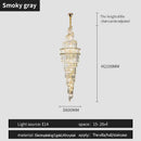 GobekUsa Crystal Hollow Chandelier LED Light for Modern Luxury Living Room Loft