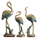 GobekUsa Crane Bird Sculpture: Handcrafted Resin Ornament for Home Decor
