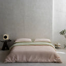 GobekUsa 100% Cotton Foam Yarn Bedding Set with Solid Color Jacquard Design