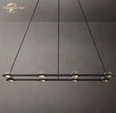 GobekUsa Éclatant Crystal Chandelier - Luxe Rectangular Pendant Light for Home Décor