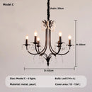 GobekUsa Elegant Black Crystal Chandelier Pendant Light for Living Room