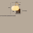GobekUsa Glass Wall Light Fixture Walnut Wood Modern Nordic Pull Chain Switch Lamparas
