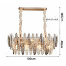 GobekUsa LED Leaf Chandelier: Modern Living Room Decor Lighting for Duplex Rotating Stairs