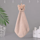 GobekUsa Cartoon Rabbit Coral Fleece Hand Towel: Soft, Absorbent, Quick-Dry Terry Towel
