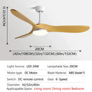 GobekUsa 60Inch Ceiling Fan with Remote Control, LED Light - 3 Blade DC 30W Copper Motor