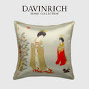 GobekUsa Chinese Beauty Girl Luxury Cushion Cover for Living Room Sofa