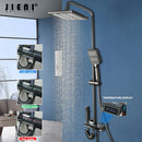 GobekUsa LED Rain Shower Set with Digital Display & Bidet Mixer Faucet