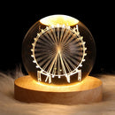 GobekUsa Astronaut Crystal Ball Night Light: USB Powered Warm Bedside Lamp, Perfect Christmas Gift