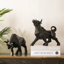GobekUsa Geometric Bison Sculpture Resin Home Office Modern Decor Tabletop Figurine