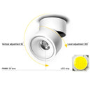 GobekUsa COB LED Ceiling Spot Light, Adjustable Angle, Black/White Shade, AC85-265V