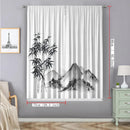 GobekUsa Bamboo Ink Painting Curtains for Home Decoration Elegant Finish