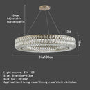 GobekUsa Crystal Circle Pendant Chandelier - Luxury Lighting for Interior Decoration