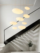 GobekUsa LED Pebble Pendant Light: Stylish White Chandelier for Living Room, Bedroom, and Restaurant Décor.