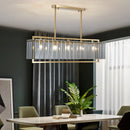 GobekUsa Glass Restaurant Chandelier: Modern Luxury Led Lighting Fixture for Living Room Home Decor