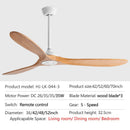 GobekUsa 70" Wood DC Ceiling Fan w/ Remote Control - Industrial Style Large Size Fan