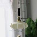 GobekUsa Green Flower Glass Pendant Light - Modern Kitchen Bar Restaurant Hanging Lamp