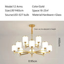 GobekUsa Glass Chandelier: Nordic Modern LED Hanging Light for Living Room and Bedroom