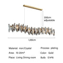 GobekUsa Crystal Ceiling Chandelier LED Modern Luxury Lighting for Living Dining Bedroom