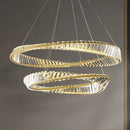 GobekUsa Gold LED Crystal Pendant Chandelier for Luxury Living Dining Room LightingDécor