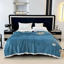 GobekUsa Cozy Flannel Nap Blanket - Solid Color Warmth