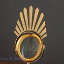 GobekUsa Golden Metal Eyes Magnifying Glass with Crystal Glass Base - Modern Home Decoration