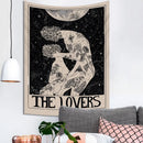 GobekUsa Lovers Tarot Tapestry for Spiritual Wall Decor and Astrology Enthusiasts