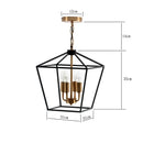GobekUsa Country Style Iron LED Chandelier for Home Lighting
