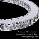GobekUsa Crystal LED Ring Chandelier for Luxe Living Spaces