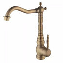 GobekUsa Brass Carved Bathroom Faucet, Single Handle Hot & Cold Water Mixer Tap