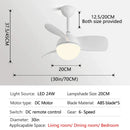 GobekUsa Bedroom & Study Ceiling Fan Light with Mute Electric Fan Chandelier, 110V 220V