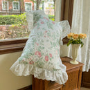 GobekUsa Lace Ruffles Bed Skirt Set with Pillowcases for 1.2-2M Beds