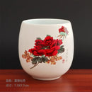 GobekUsa Ceramic Kung Fu Tea Cup With Handle White Porcelain Drinkware