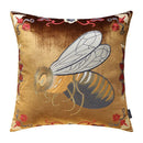 GobekUsa Bee Embroidery Cushion Cover - Exquisite Animal Design for Sofa Decor