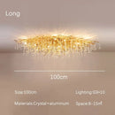 GobekUsa Gloss Light Luxury Crystal Ceiling Chandelier for Living Room & Dining Room