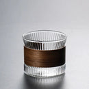 GobekUsa Japanese Walnut Tea Cup Set - High-Grade Glass Coffee & Flower Tea Cups