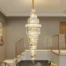 GobekUsa Crystal Hollow Chandelier LED Light for Modern Luxury Living Room Loft