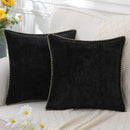 GobekUsa Blue Chenille Cushion Covers 18x18 Luxury Throw Pillow Cover for Home Decor