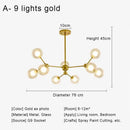 GobekUsa Glass Ball Pendant Chandelier for Living Room Bedroom Dining Room
