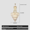 GobekUsa Elegant Simple Staircase Chandelier LED Livingroom Villa Creative Hotel Lighting