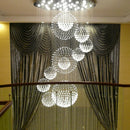 GobekUsa Crystal Ball LED Chandelier: Modern Industrial Pendant Light for Living Room