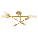 GobekUsa Gold Iron Cage Ceiling Light Modern Nordic Decor Retro Loft Fixture E27