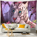 GobekUsa Enchanted Forest Tapestry: Animals, Flowers, Moon - Home Decor