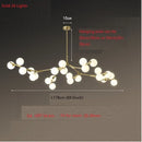 GobekUsa Glass Balls LED Chandelier: Molecular Living Decoration, Modern Branches Pendant Lighting Fixtures.