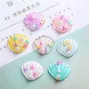 A fralia™ Colorful Pearl Shells Beach Decor Resin Cabochons Marine Style Embellishment
