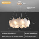 GobekUsa Glass Chandelier LED Circle Pendant Lights for Modern Luxury Living & Dining Decor