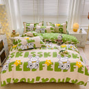 GobekUsa Cartoon Printed Bedding Sets - Soft Quilt Cover Kit for All Seasons