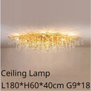 GobekUsa Golden Chandelier Modern Luxury LED Glossy Ceiling Lamp