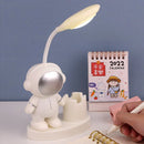 GobekUsa Astronaut Study Desk Lamp with Pencil Sharpener - Cute, Flexible & Color Adjustable