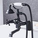 GobekUsa Antique Chrome Bathtub Shower Mixer Faucet Tap Set for Bathroom