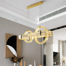 GobekUsa Crystal Chandelier Pendant Light for Living and Dining Room